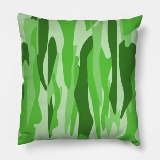 Green Tone Abstract Camouflage Pillow