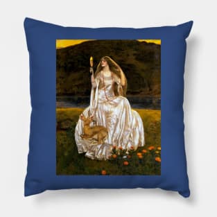 The Damsel of the Lake, Called Nimue the Enchantress - Frank Cadogan Cowper Pillow