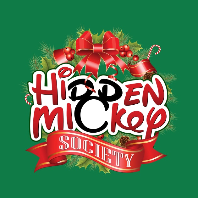 HMS Christmas Wreath Logo (GREEN Lineup) by hiddenmickeysociety