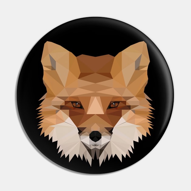 Fox Polygon - Red Fox - Nature Animal Pin by Tesign2020