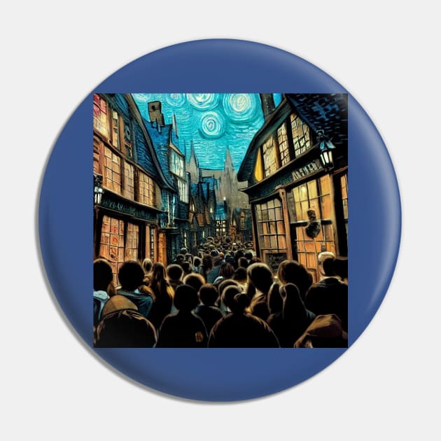 Starry Night in Diagon Alley Pin by Grassroots Green