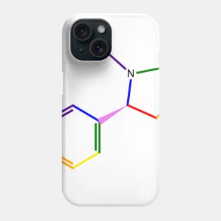 Nicotine Rainbow Molecule Chemistry Phone Case