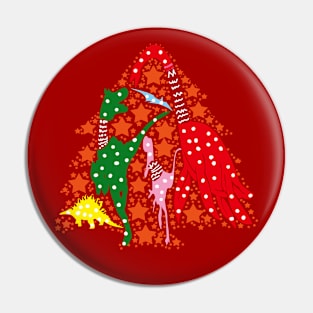 Dinosaur Christmas Pin