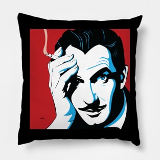 Smoking Vincent (Red and Blue) Pillow