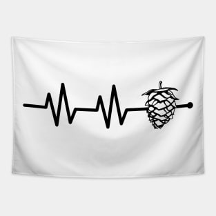 Beer Hop Heartbeat Tapestry