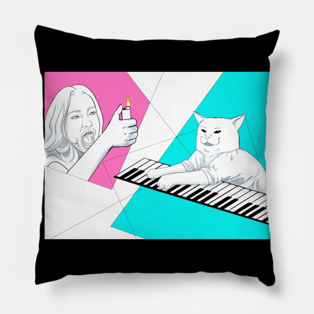 Take On Meme Pillow by Meowlentine