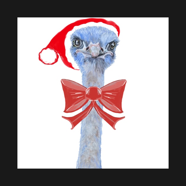 Santa Ostrich by Artanna