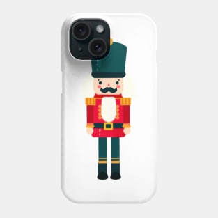 Red and Green Christmas Nutcracker Toy Soldier Graphic Art Phone Case