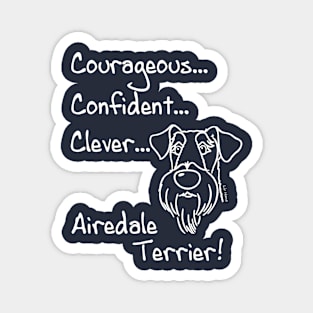 Clever Airedale Magnet