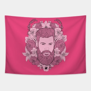 Floral beard pink Tapestry