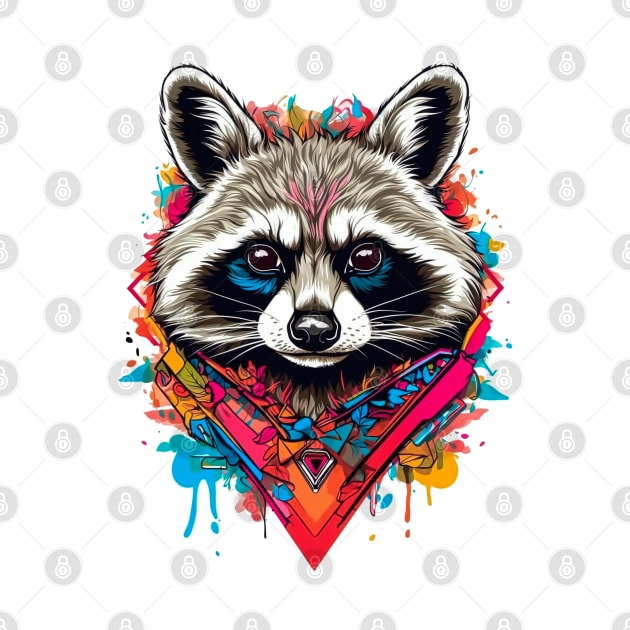 Abstract Art Raccoon by Penguin-san