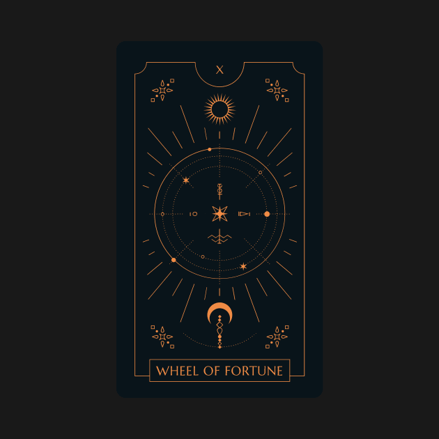 Wheel of Fortune Tarot Card by moonlobster