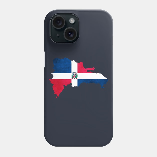 Dominican Republic Map as Flag Phone Case by Hispaniola-Fineart