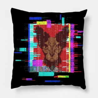 Pharaonic Cat In The Matrix Pillow