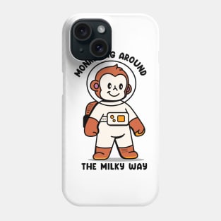 Monkeying around the milky way Phone Case