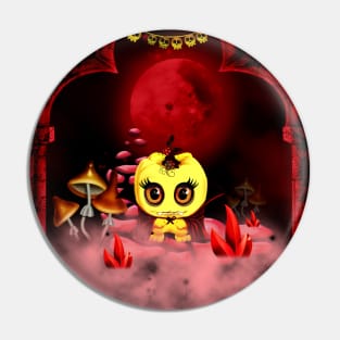 Cute little pumpkin alone in the night Pin