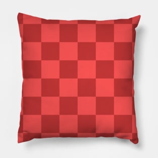 Checkered Square Seamless Pattern - Red Tones Pillow