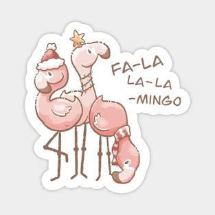 Christmas Flamingos, Fa-la-la-la-mingo Magnet