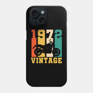 50 Years Old Gifts Vintage 1972 Motorcycle 50th Birthday Phone Case