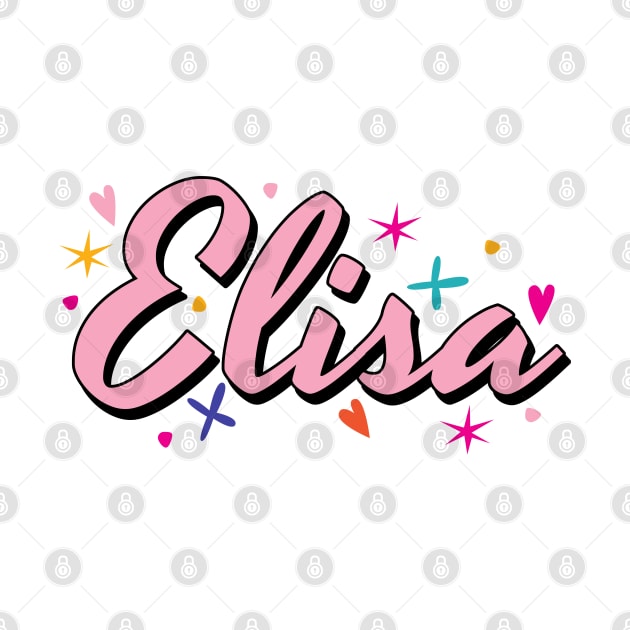 Elisa name cute design by BrightLightArts