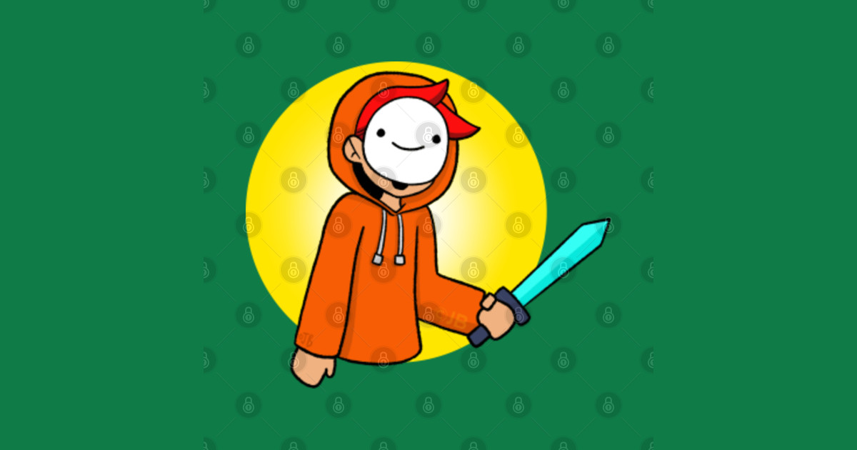 dream character with sword dream team smp sticker