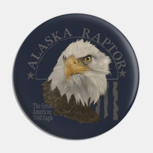 Alaska Raptor Pin