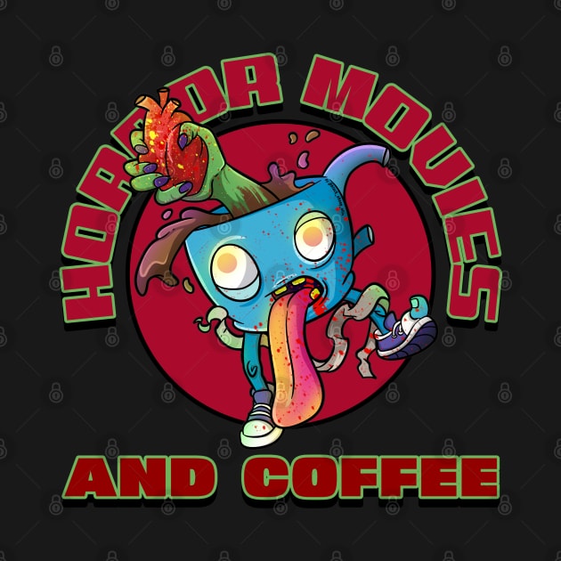 Horror Movies and Coffee by Trendy Black Sheep