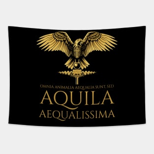 Latin Language - All animals are equal, but the eagle is the most equal - Ancient Rome Tapestry