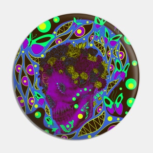 the dead and the butterfly in dark, ecopop mandala Pin