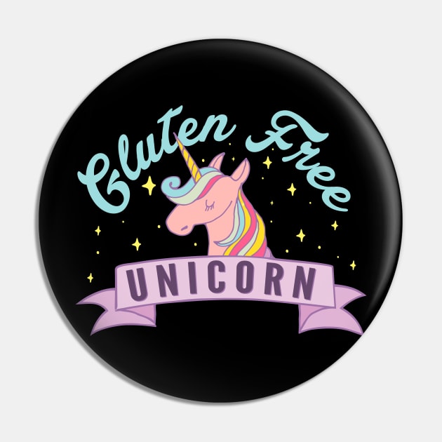 Gluten Free Unicorn Pin by thingsandthings