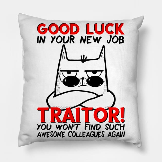 Farewell Coworker Leaving Work & Going Away, Quitting Job Pillow by auviba-design