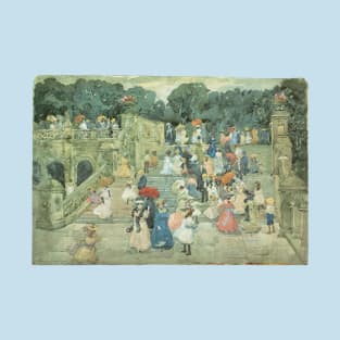 The Mall, Central Park by Maurice Brazil Prendergast T-Shirt