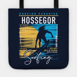 Hossegor Surfing Retro Surf Graphic // Vintage Surfers Paradise Tote