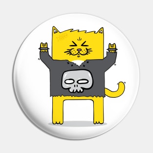 Rocker cat Pin