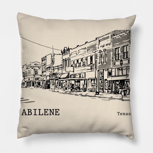 Abilene Texas Pillow by Lakeric