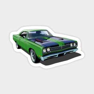 1969 Plymouth Roadrunner in green Magnet