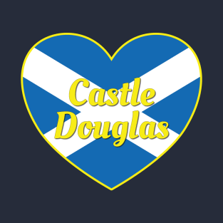 Castle Douglas Scotland UK Scotland Flag Heart T-Shirt