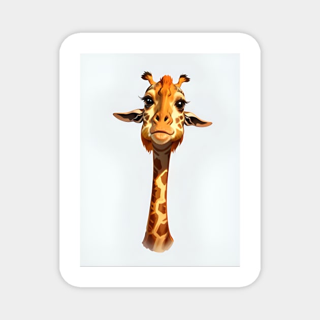 Hipster giraffe Magnet by Glenbobagins