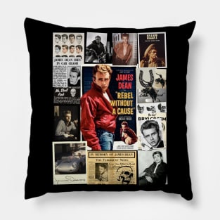 James Dean Rebel Collage Pillow