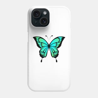 Ombré butterfly- green blue Phone Case