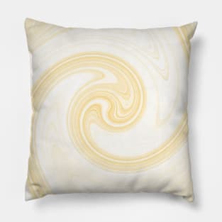 Molten swirls zen, yin and yang serendipity in Aspen-gold Pillow