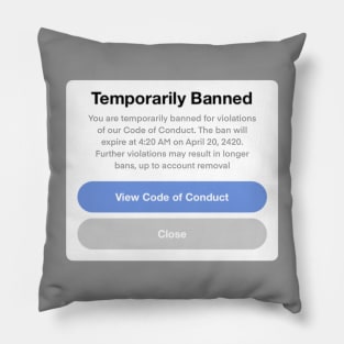 Temporarily Banned Pillow