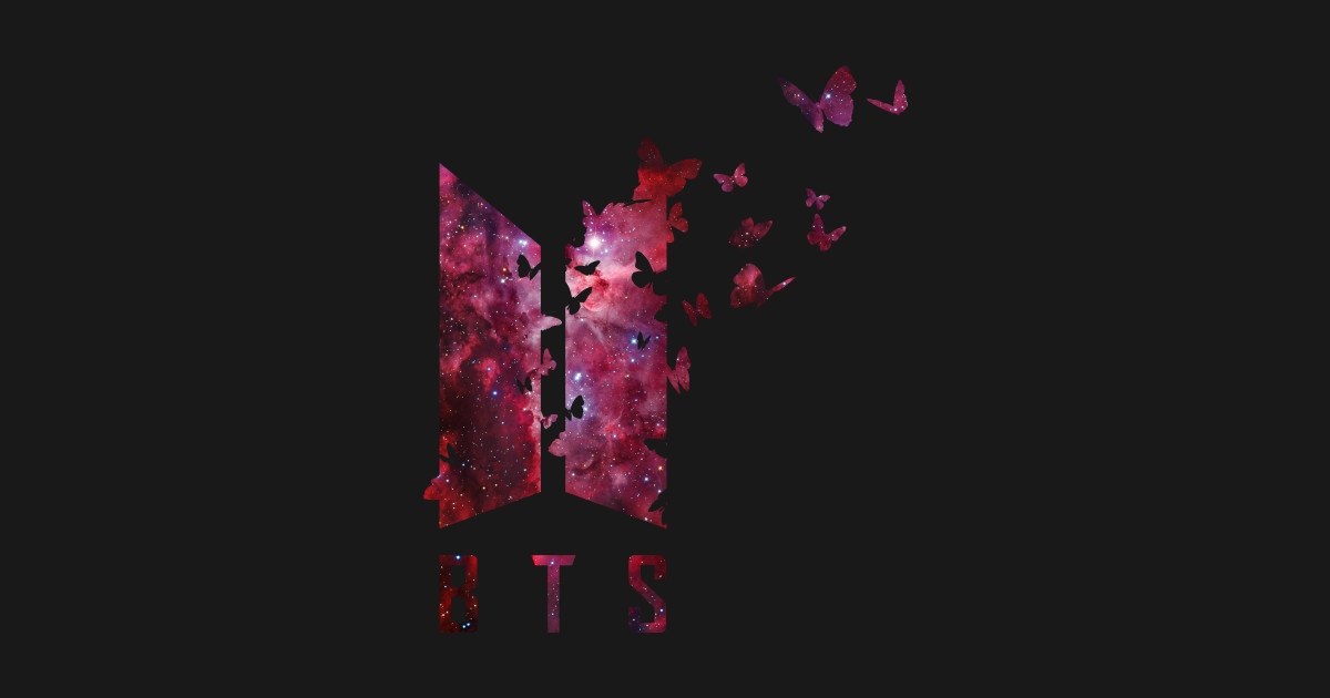 BTS - Wings logo with destructive butterfly (red galaxy ...