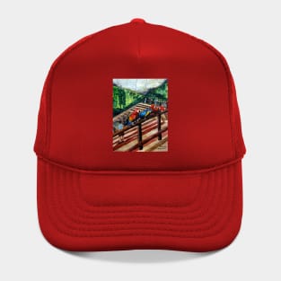 Colorful Companions in the Aviary. Hat