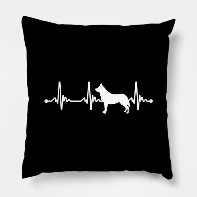 Husky Puppy Heartbeat Pillow by KawaiiAttack