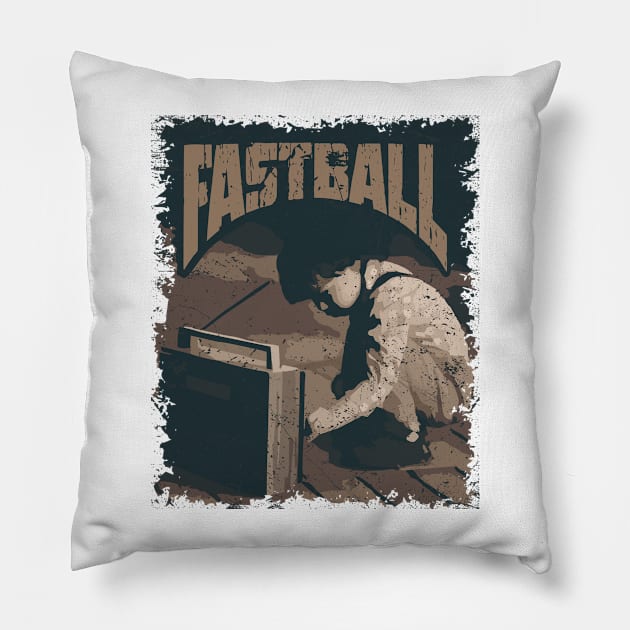 Fastball Vintage Radio Pillow by K.P.L.D.S.G.N