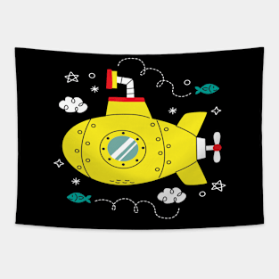 Submarine Day Tapestry