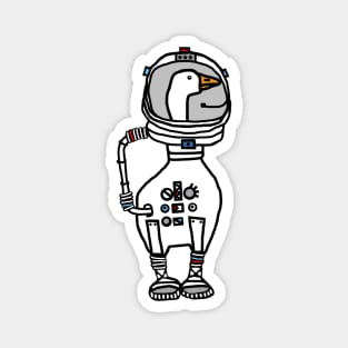 Space Goose Sci Fi Astronaut Magnet