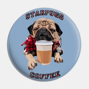 Star Pugs Coffee Pin