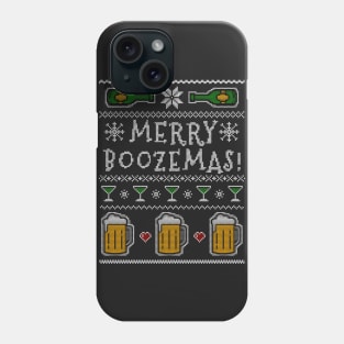 Merry Boozemas Ugly Christmas Sweater Phone Case